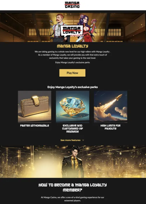 Manga Casino free spins bonus gift